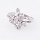 Серебряное кольцо "Бабочки" с фианитами 111953 от ювелирного магазина Оникс - 1