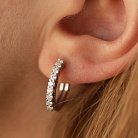Золотые серьги - кольца с бриллиантами 314261121 от ювелирного магазина Оникс - 3