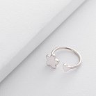 Срібний перстень з квіткою і сердечком 112163 от ювелирного магазина Оникс