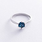 Серебряное кольцо с топазом "Лондон Голубой" GS-01-017-33 от ювелирного магазина Оникс