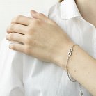Срібний браслет зі знаком "Нескінченності" (фіаніти) 141282 от ювелирного магазина Оникс - 2