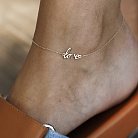 Золотий браслет на ногу "Love" б03685 от ювелирного магазина Оникс