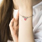 Серебряный браслет с сердечком (эмаль) 141247 от ювелирного магазина Оникс - 1