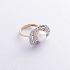 Золотое кольцо с бриллиантами и жемчугом к877 от ювелирного магазина Оникс - 2