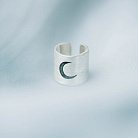 Серебряная серьга-каффа "Луна" (матовая) 122703l от ювелирного магазина Оникс - 3