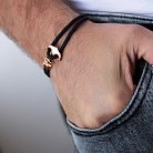 Каучуковый браслет "Якорь" с золотой вставкой б02765 от ювелирного магазина Оникс - 1