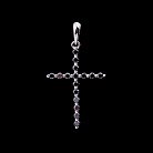Золотий хрестик з чорними діамантами 14086936 от ювелирного магазина Оникс