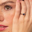 Золотое кольцо с сапфиром кб0109gl от ювелирного магазина Оникс - 1