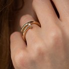 Кольцо "Гвоздь" с бриллиантами (желтое золото) кб0476м от ювелирного магазина Оникс - 6
