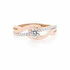 Золотое помолвочное кольцо с фианитами к05581 от ювелирного магазина Оникс - 2