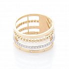 Золотое кольцо с фианитами к05683 от ювелирного магазина Оникс - 2