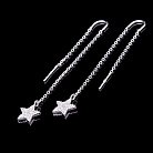 Срібні сережки "Зірочки" з фіанітами 121743 от ювелирного магазина Оникс - 3