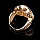 Золотое кольцо с фианитами к03606 от ювелирного магазина Оникс - 1