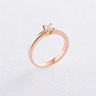 Помолвочное кольцо в красном золоте (куб. цирконий Swarovski) к06225 от ювелирного магазина Оникс