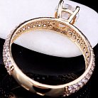 Золотое кольцо с фианитами к01689ж от ювелирного магазина Оникс - 1