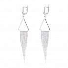 Срібні сережки "Дощ" 122290 от ювелирного магазина Оникс - 1