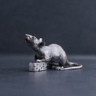 Срібна фігура ручної роботи "Мишка" сер00072м от ювелирного магазина Оникс - 1