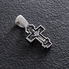 Серебряный православный крест "Распятие Христово. Покров Святой Богородицы" 133008 от ювелирного магазина Оникс - 4