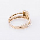 Золотое кольцо с фианитами к05217 от ювелирного магазина Оникс - 2
