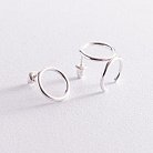 Срібні сережки - пусети "Виняткові" 123183 от ювелирного магазина Оникс - 1