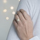 Золотое кольцо с фианитами к04915 от ювелирного магазина Оникс - 1