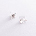 Серебряные серьги "Треугольники" 122182 от ювелирного магазина Оникс - 3