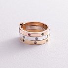 Тройное кольцо с цветными фианитами к02593 от ювелирного магазина Оникс