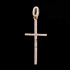 Золотой крестик с бриллиантами пб0033ch от ювелирного магазина Оникс