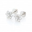 Золоті сережки-пусети "Квіточки" з діамантами сб0108gl от ювелирного магазина Оникс