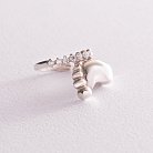 Серебряное кольцо "Ножка младенца" с фианитами 111711 от ювелирного магазина Оникс
