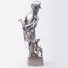 Серебряная фигура ручной работы "Франт с собачкой" сер00010 от ювелирного магазина Оникс - 4