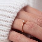 Золотое помолвочное кольцо с бриллиантом кб0153 от ювелирного магазина Оникс - 2