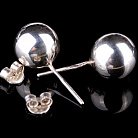 Срібні сережки-пусети "Кульки" 12751 от ювелирного магазина Оникс - 1