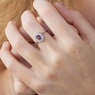 Серебряное кольцо с пиропом и фианитами GS-01-086-4110 от ювелирного магазина Оникс - 3