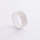 Широкое серебряное кольцо "Бьянка" 112692 от ювелирного магазина Оникс - 9