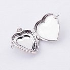 Серебряная подвеска "Сердце" с фианитами 132220 от ювелирного магазина Оникс - 2