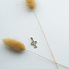 Серебряный крестик с позолотой "Распятие. Молитва "Господи, помилуй" 131670 от ювелирного магазина Оникс