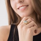 Золотое кольцо (плетение "Попкорн") к03626 от ювелирного магазина Оникс