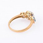 Золотое кольцо с натуральными камнями к289 от ювелирного магазина Оникс - 2