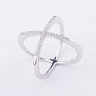 Срібний перстень з фіанітами 111818 от ювелирного магазина Оникс