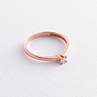 Золотое помолвочное кольцо с фианитом к02399 от ювелирного магазина Оникс