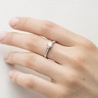 Серебряное помолвочное кольцо с фианитами 112071 от ювелирного магазина Оникс - 3