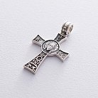 Православный крест "Спаси и Сохрани" с чернением 132474 от ювелирного магазина Оникс