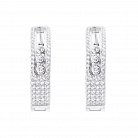 Срібні сережки з фіанітами 122330 от ювелирного магазина Оникс