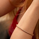 Жесткий золотой браслет "Шарики" б02771 от ювелирного магазина Оникс - 3