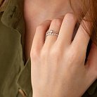 Серебряное кольцо с фианитами 1225/1р-CZ от ювелирного магазина Оникс - 1