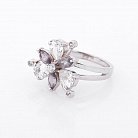 Серебряное кольцо "Цветок с фианитами" 11317 от ювелирного магазина Оникс
