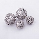 Серебряные серьги "Шарики" с фианитами 121717 от ювелирного магазина Оникс