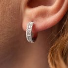 Золотые серьги - кольца с бриллиантами сб0447nl от ювелирного магазина Оникс - 1