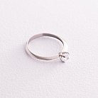 Помолвочное серебряное кольцо с фианитом 478 от ювелирного магазина Оникс - 2